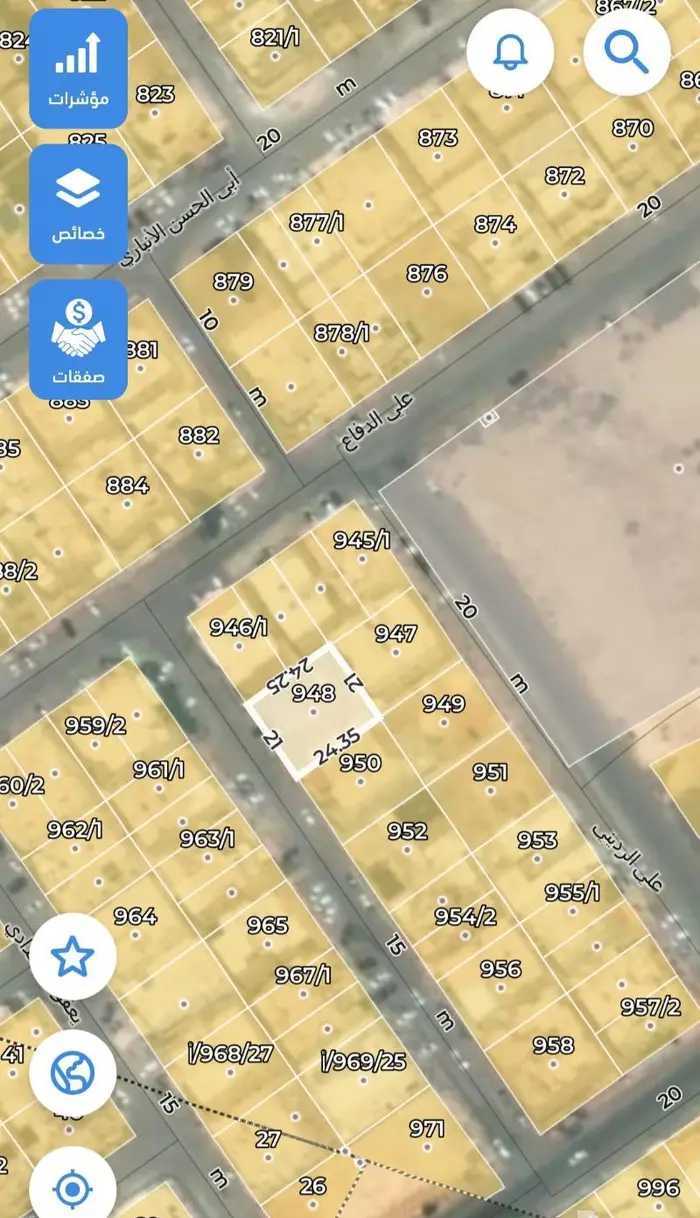 أرض للبيع في حي العزيزية