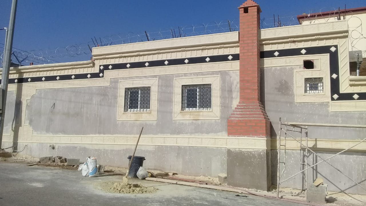 معلم ديكورات خارجيه اسمنت الرياض وبطح الرياض تصميم الحجر الطبيعي