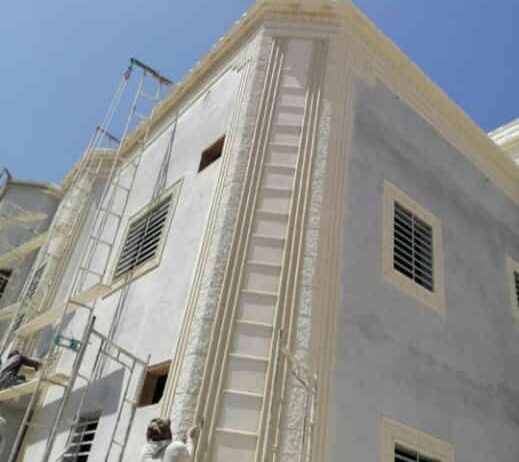 معلم ديكورات خارجيه اسمنت الرياض وبطح الرياض تصميم الحجر الطبيعي