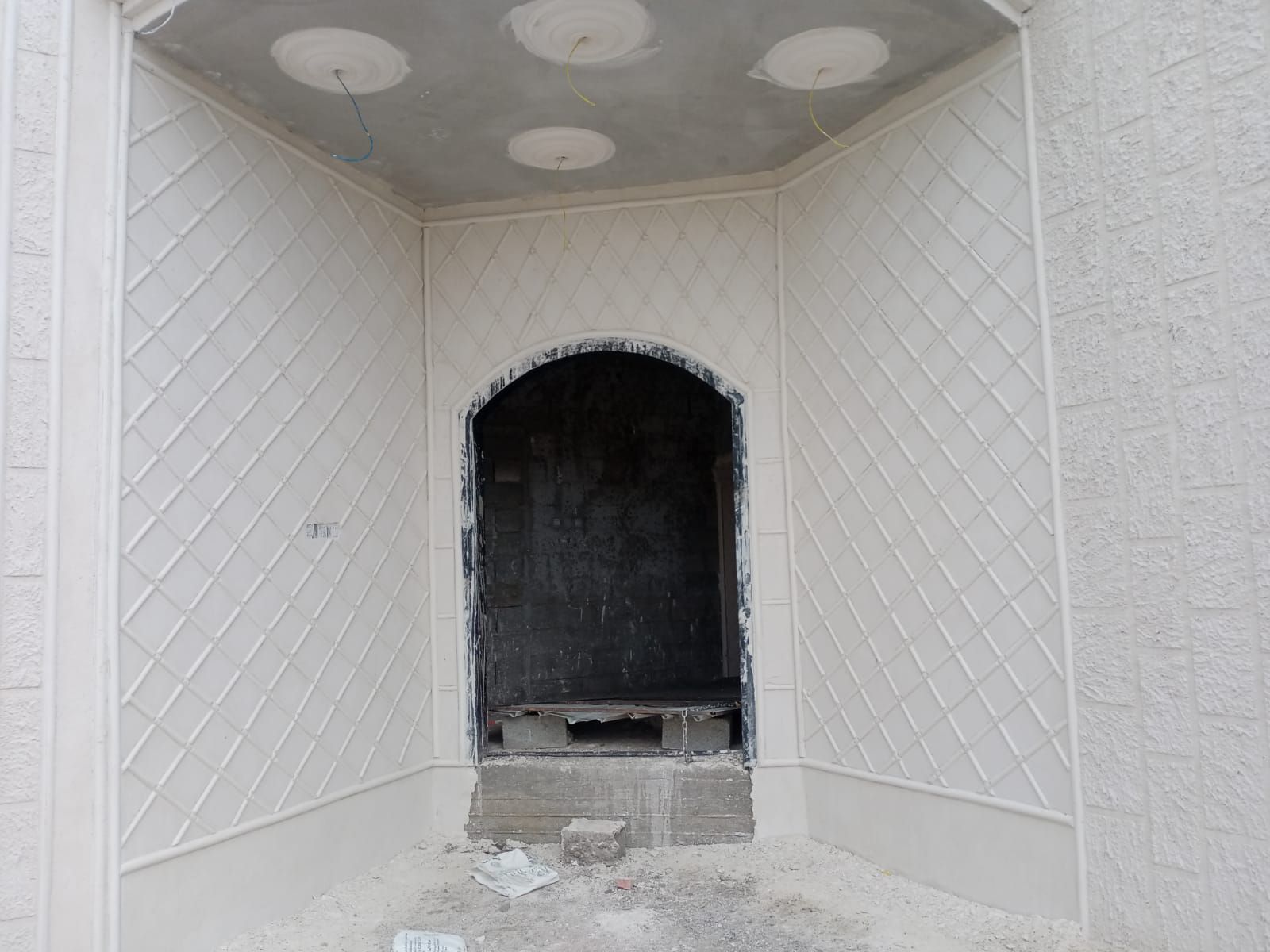 معلم ديكورات خارجيه اسمنت الرياض وبطح الرياض تصميم الحجر الطبيعي