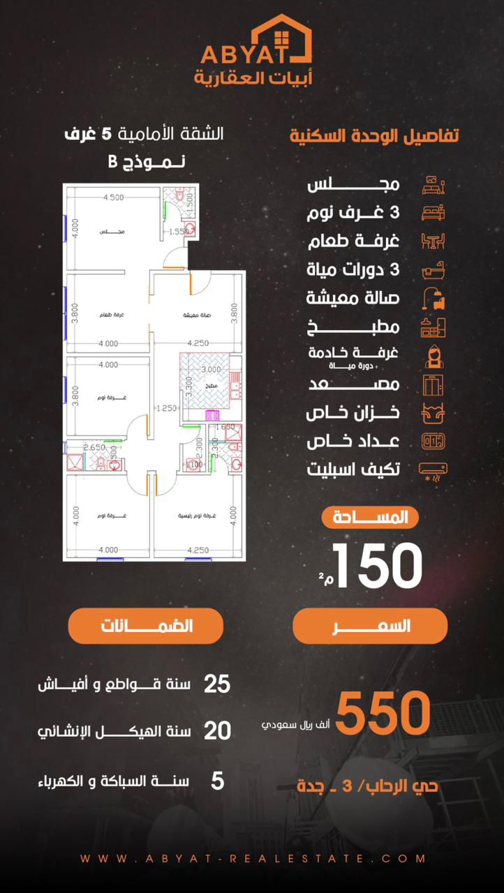 شقق وملاحق للسكن والاستثمار في حي الرحاب