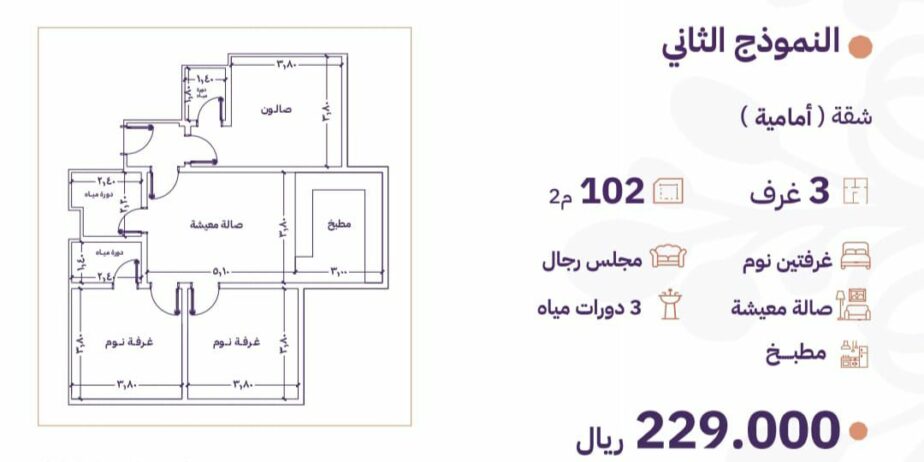 شقق بااسعار تنافسية تبدا من 199 ألف