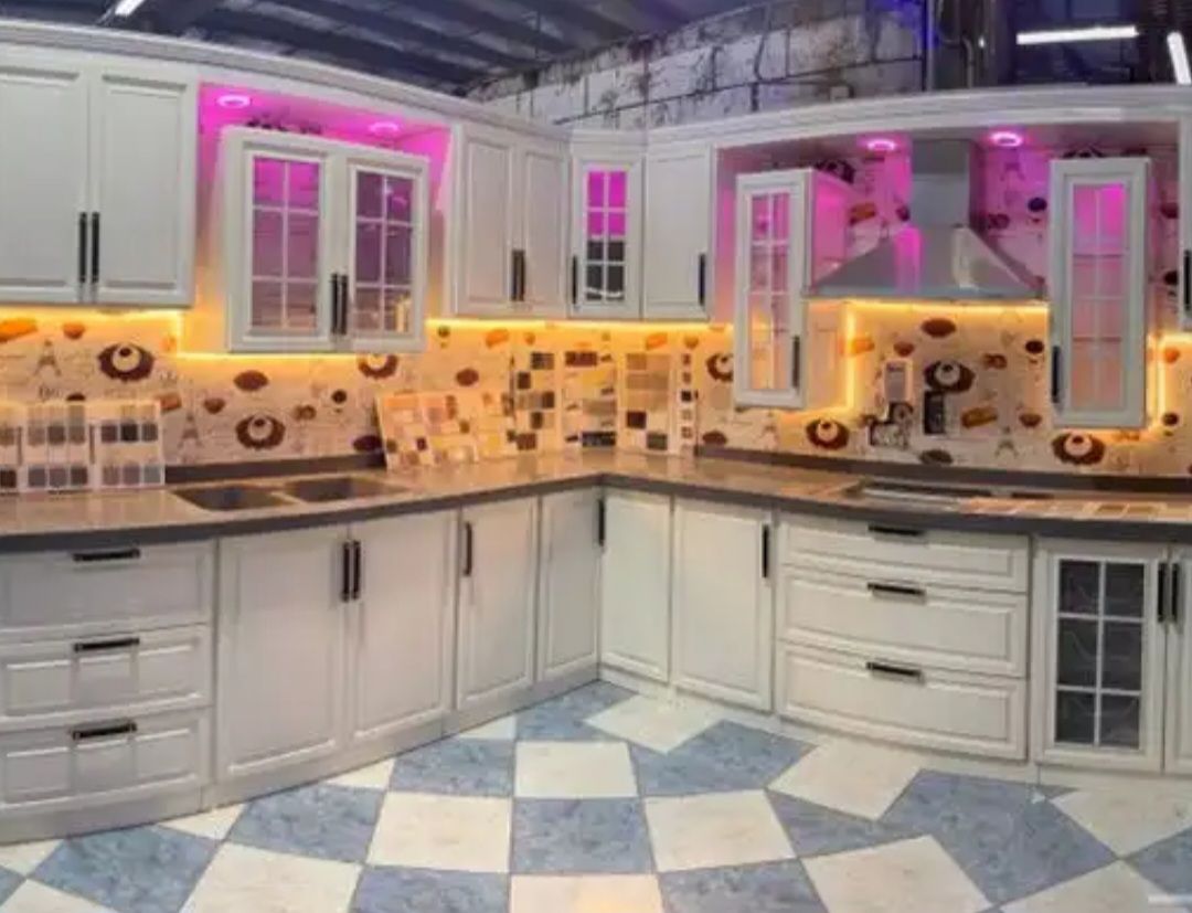 مطبخ جاهز وتفصيل حسب الطلب رف اربعه ملي ضمان عشر سنوات رف ربعه