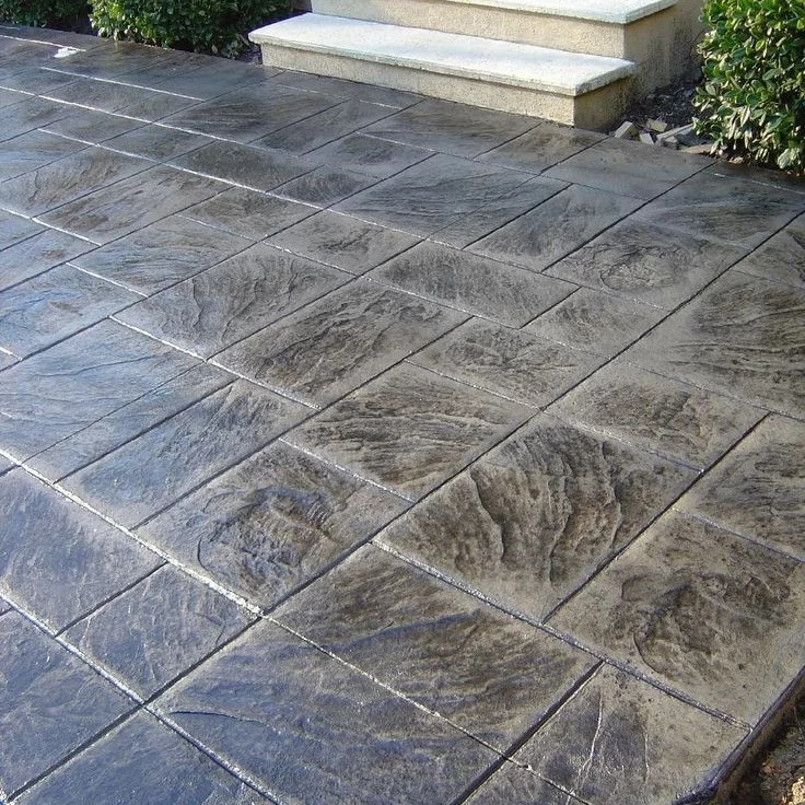 معلم الخرسانة المطبوعة الملونه صبة ديكور الختام صب