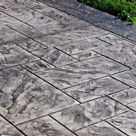 معلم الخرسانة المطبوعة الملونه صبة ديكور الختام صب