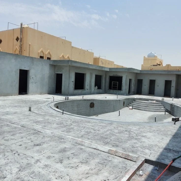 معلم الخرسانة المطبوعة الملونه صبة ديكور الختام صب