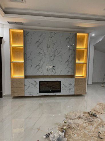 توريد وتركيب ورق جدران تركيب جبس تكسيات جداريه دها