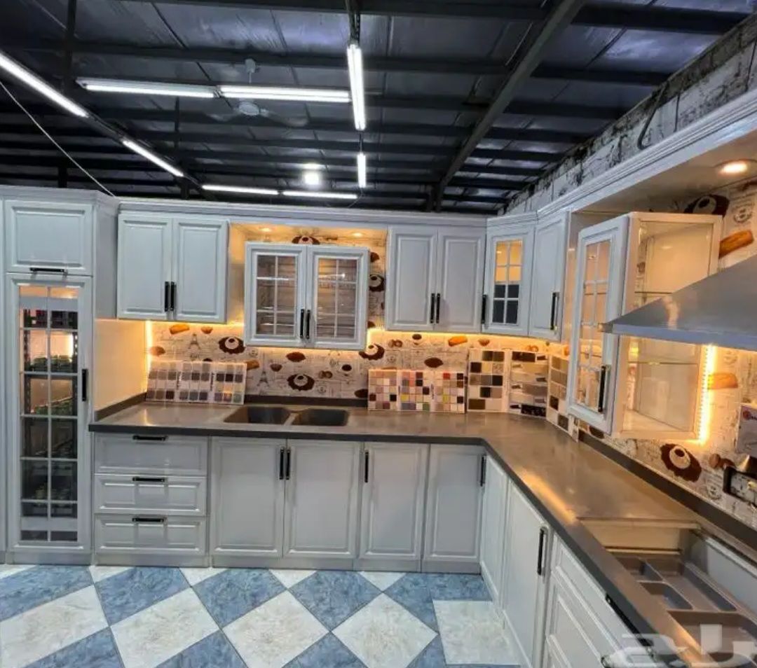 مطبخ جاهز وتفصيل حسب الطلب رف اربعه ملي ضمان عشر سنوات رف ربعه