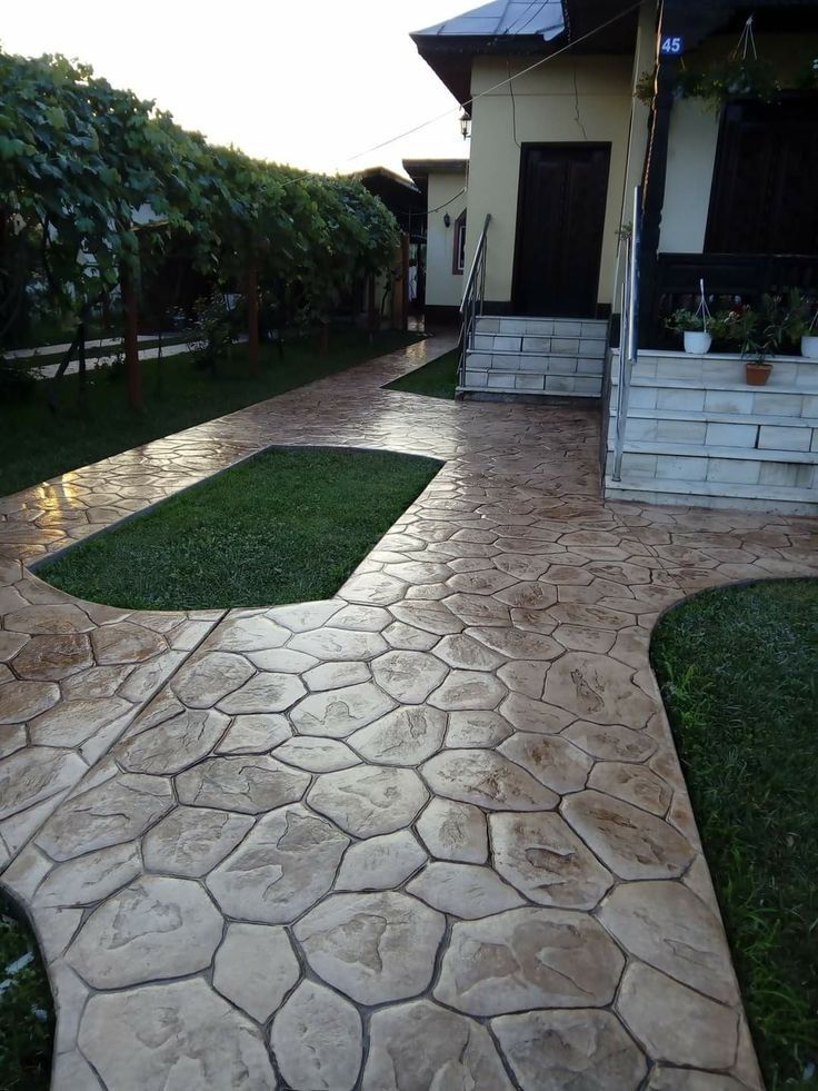 خرسانة المطبوعه الملونه الأرضيات