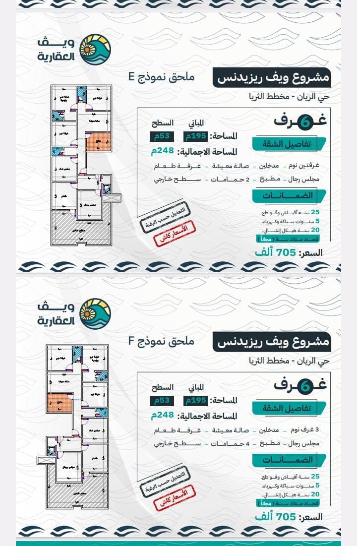 شقق فاخره للاستثمار والعيش في ارقى احياء جده