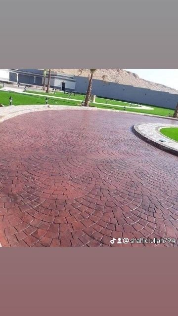 خرسانة المطبوعة الملونه الأرضيات