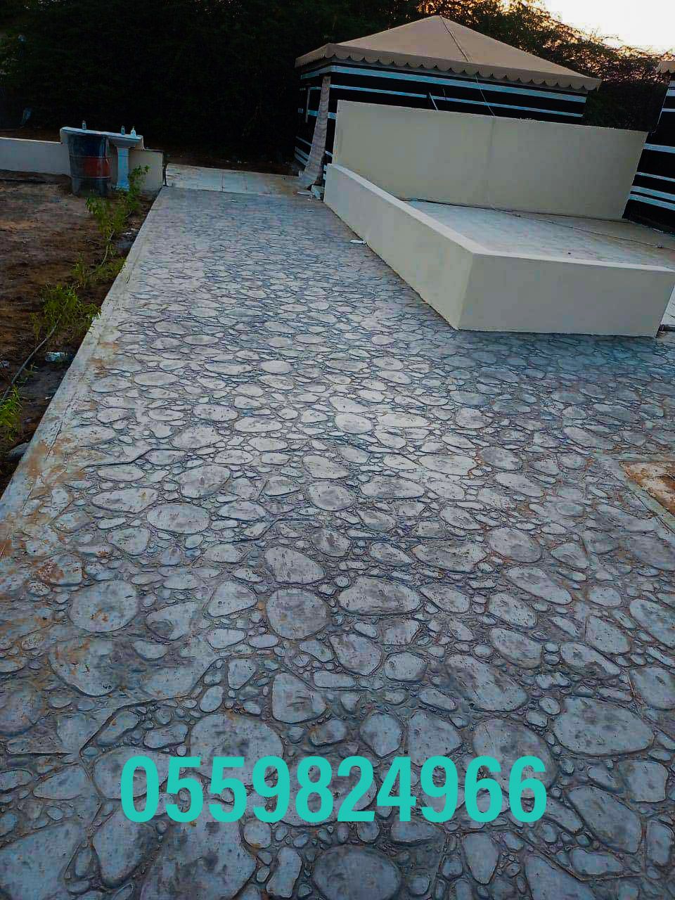 الخرسانة المطبوعة/ المختومة