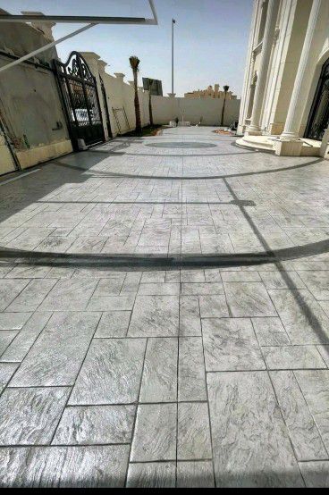 خرسانه المطبوعة الملونه الأرضيات