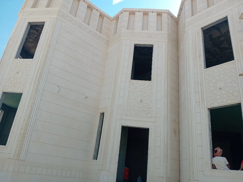 ديكور خارجي بديل الحجر الطبيعي لياسه ملونه