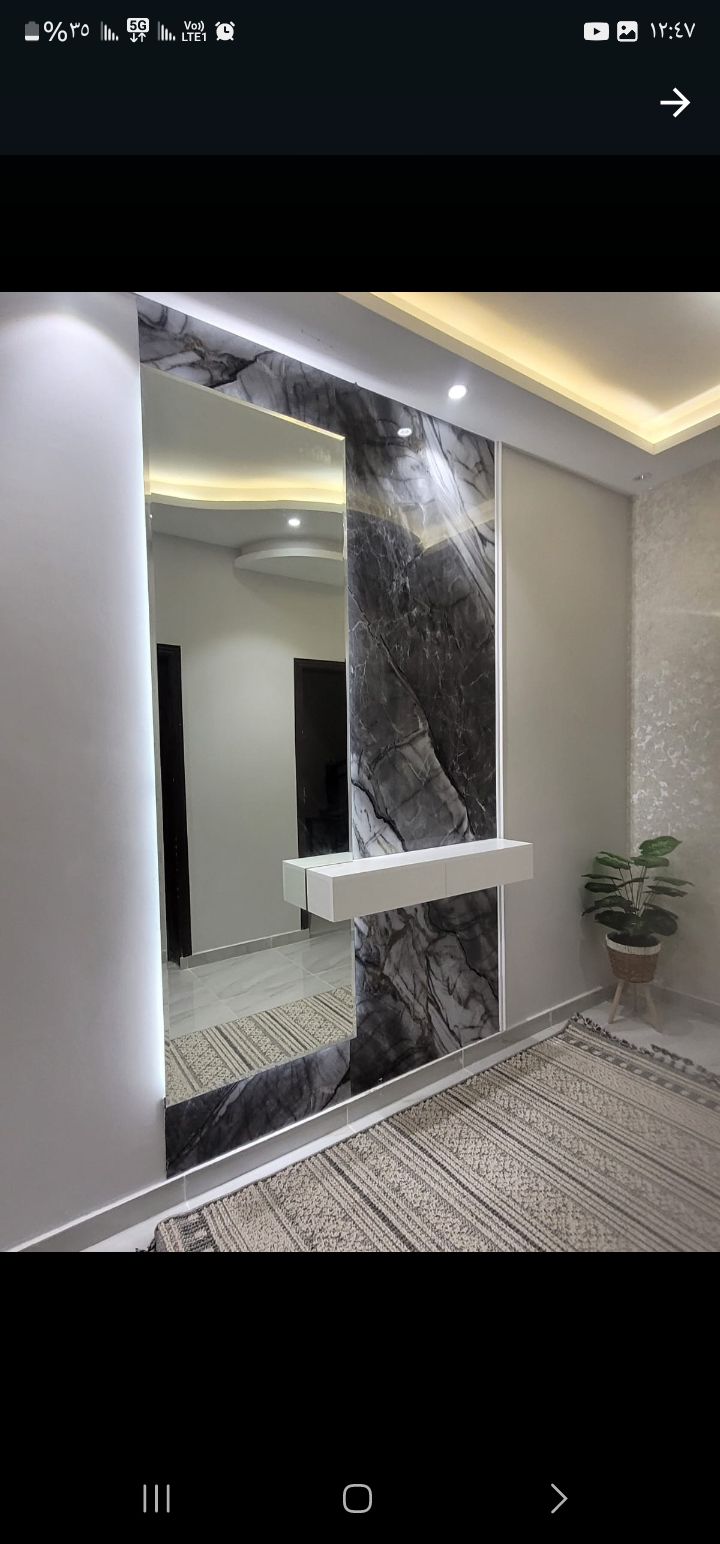 ديكورات داخليه بديل رخام وبديل خشب بديل شيبورد بار