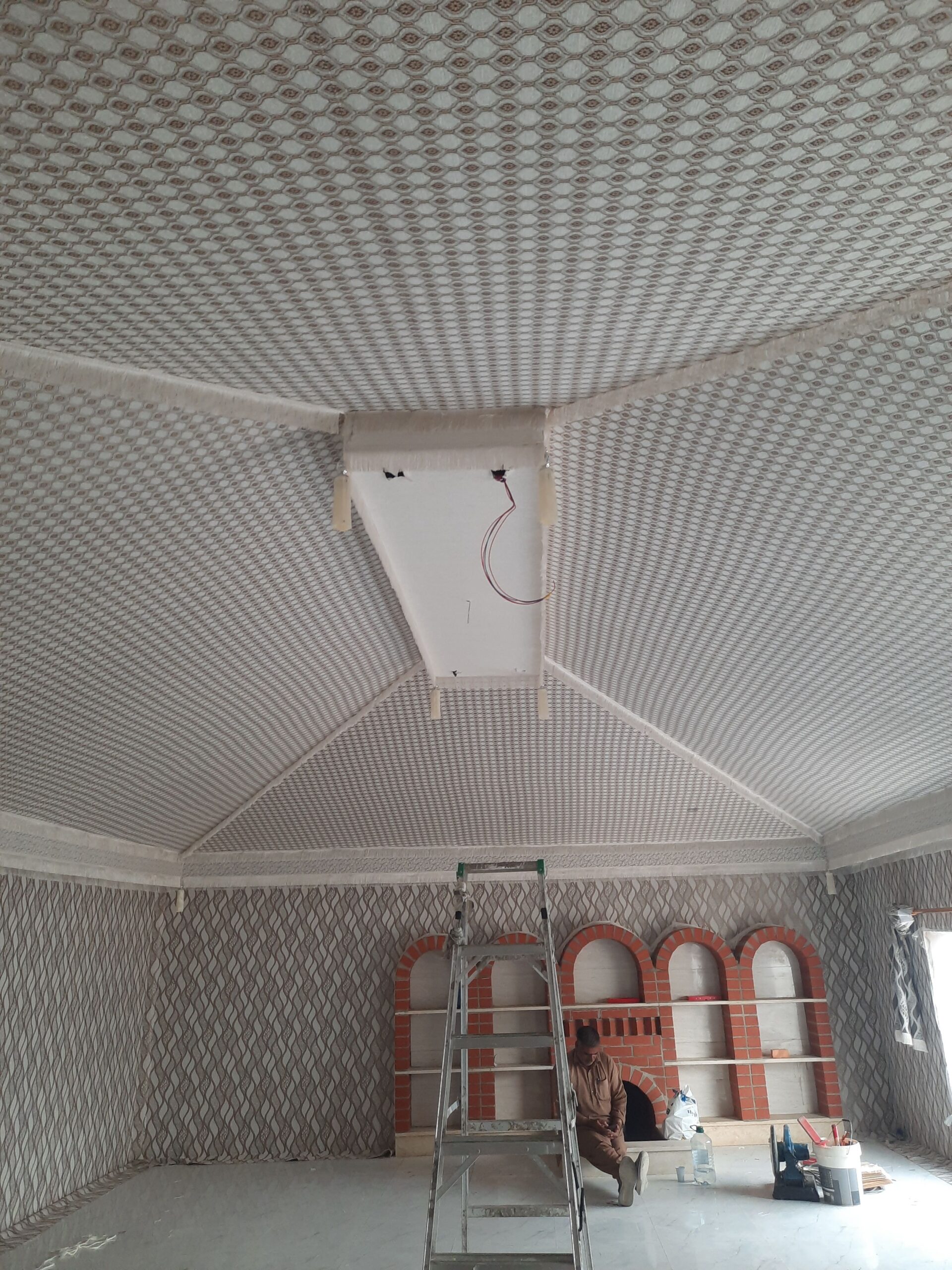 بيوت شعر مشب نار قرميد حديد تليبس قماش