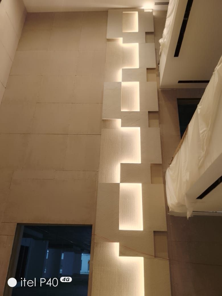 معلم تركيب صفائح حجري صفائح طيني داخلي او خارجي في