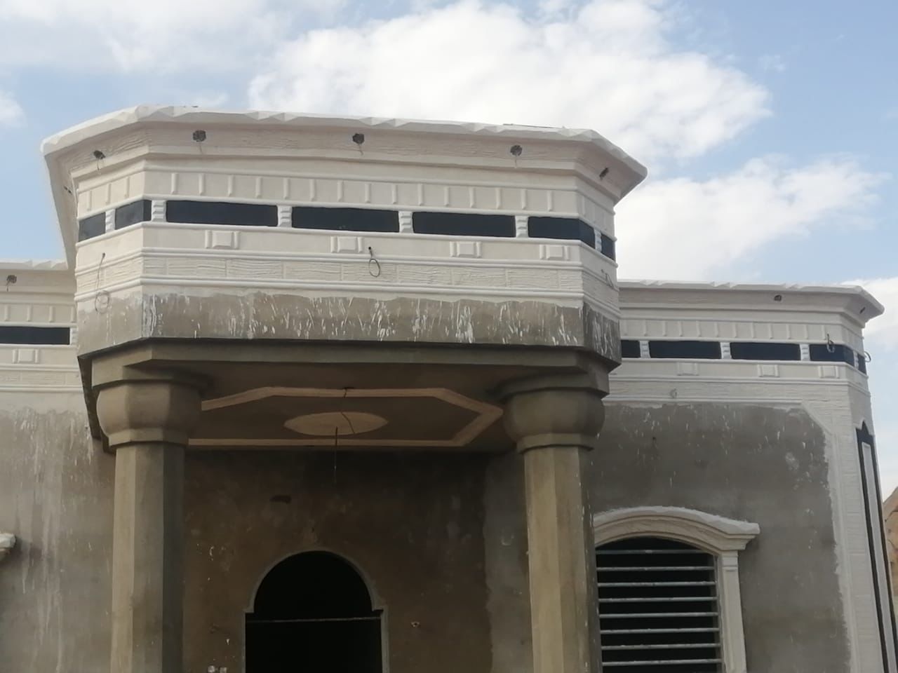 ابو علي للديكورات الخارجيه اسمنت ابيض وبطح الرياض