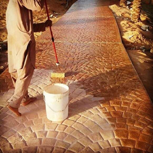 صبة مطبوعة شغل ديكورات خرسانية مطبوعة ميزانية