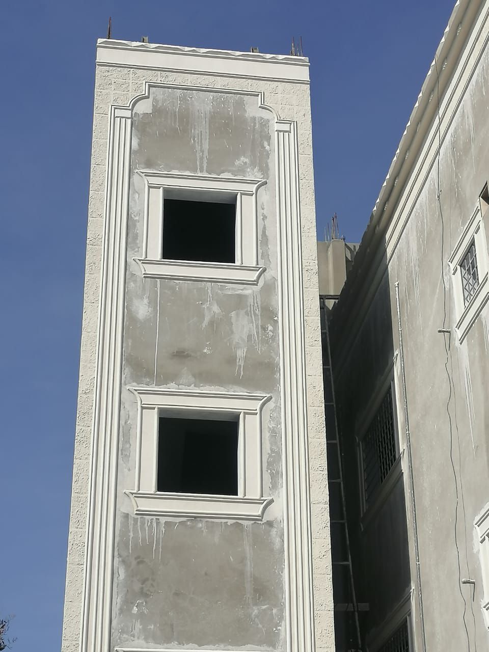 ابو علي للديكورات الخارجيه اسمنت ابيض وبطح الرياض