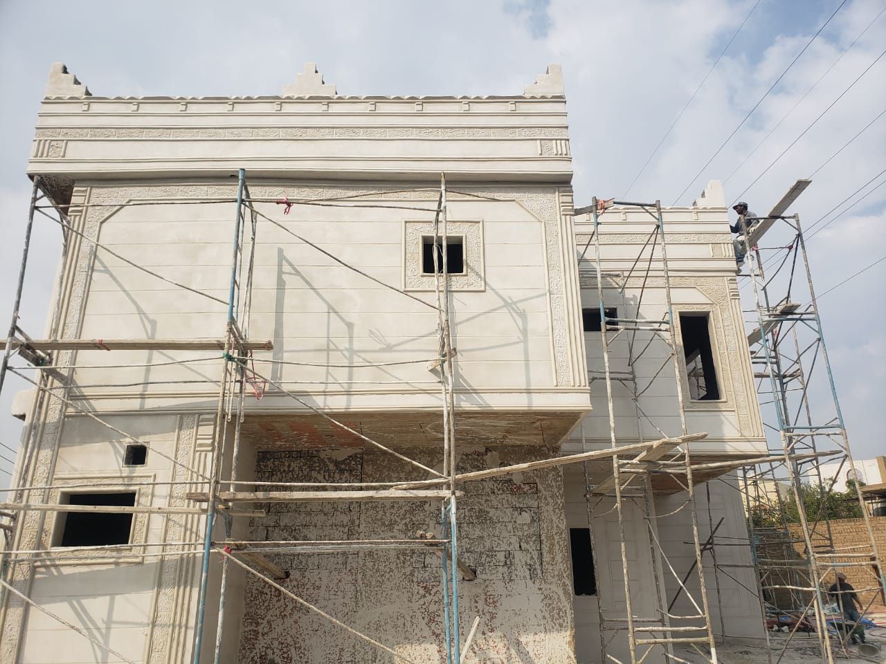 ابو علي للديكورات الخارجيه اسمنت ابيض وبطح الرياض