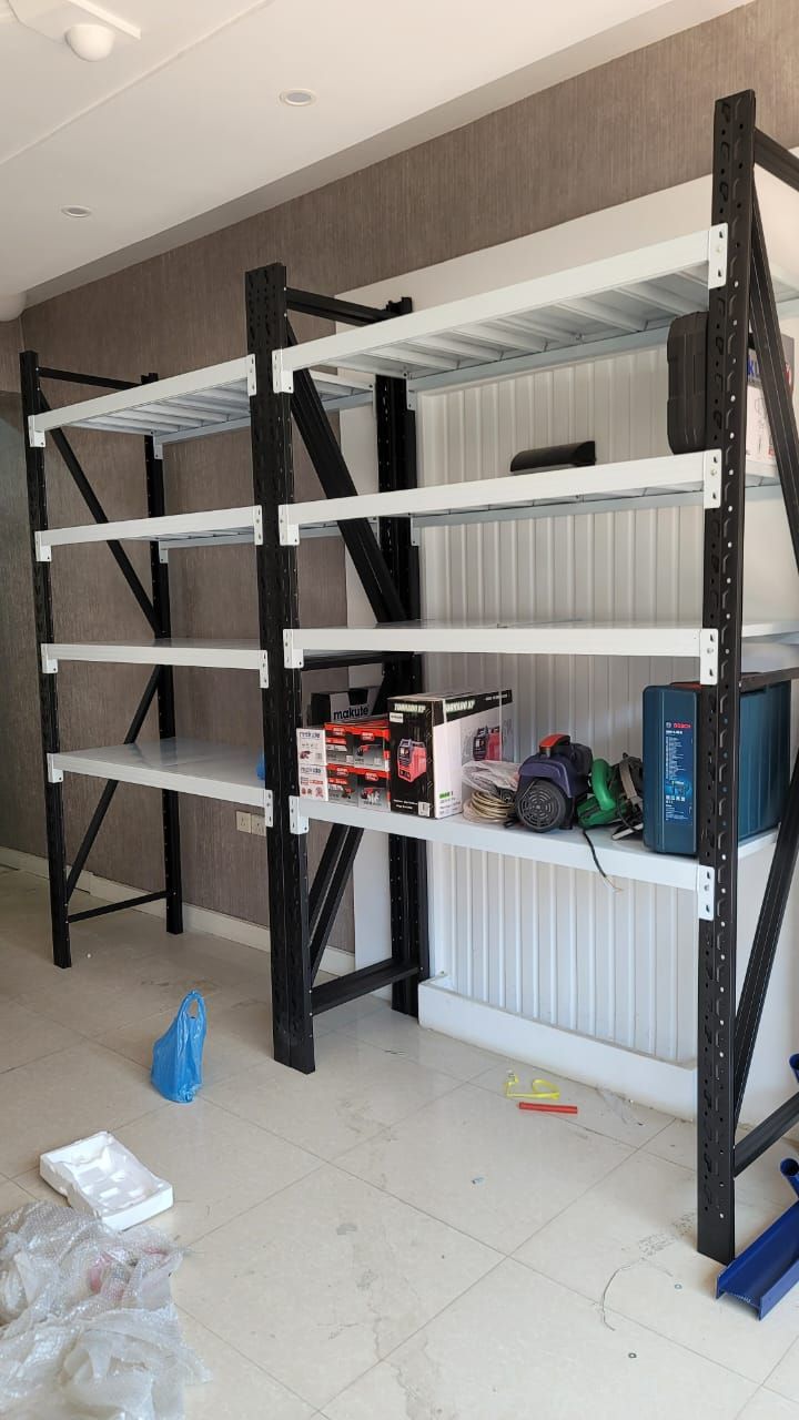 رفوف مستودعات رفوف تخزين منزليه رفوف محلات رفوف بق