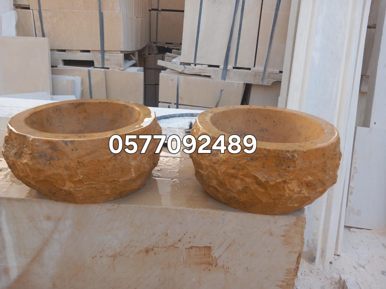 مغاسل حجر طبيعي