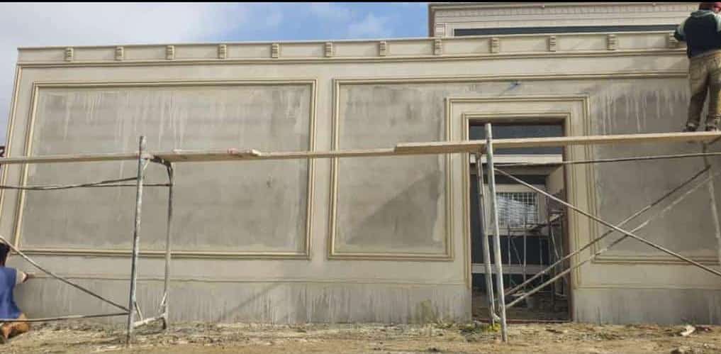 ابو علي للديكورات الخارجيه اسمنت ابيض وبطح الرياض