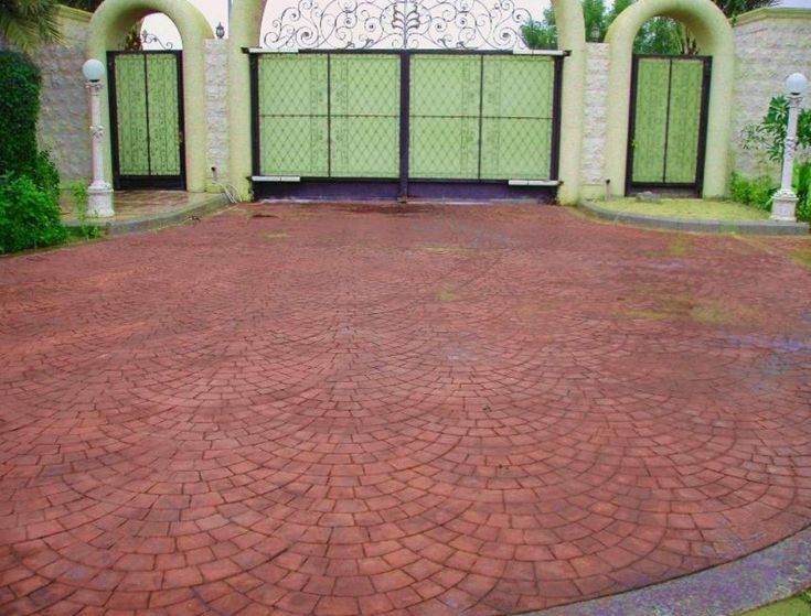 خرسانة المطبوعه الملونه الأرضيات