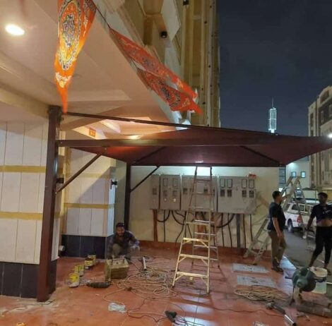 مظلات جده التحليه المكرونه