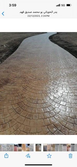 صبة مطبوعة شغل ديكورات خرسانية مطبوعة ميزانية