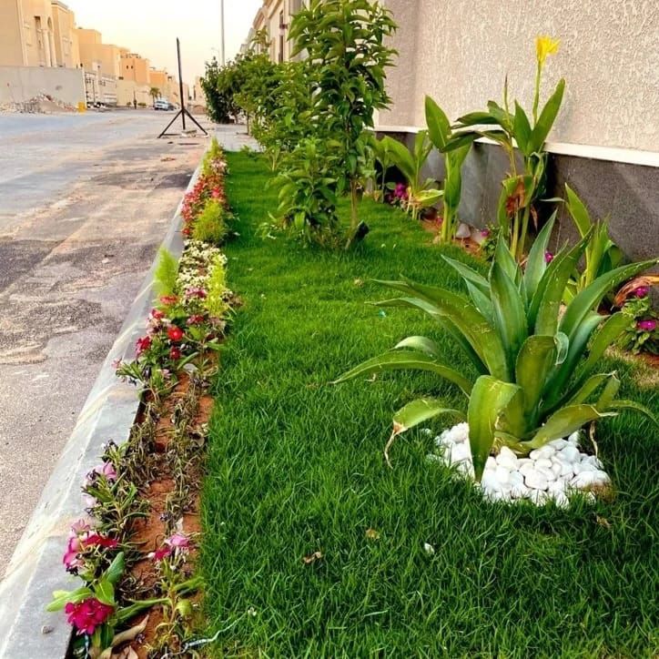 نجيله طبيعي و تظيف النخيل وزراعة الورود