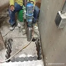 اعمال فتحات الكور والتهوية وقص الخرسانه