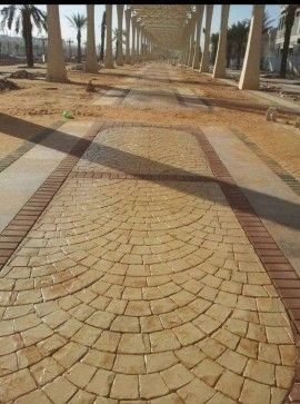 صبة مطبوعة شغل ديكورات خرسانية مطبوعة ميزانية