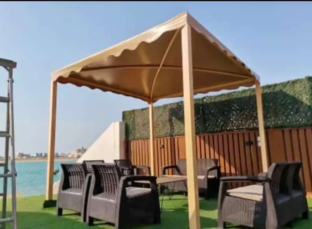 مظلات وسواتر وبيوت الشعر وتغير القمش وفك مظلات نقل