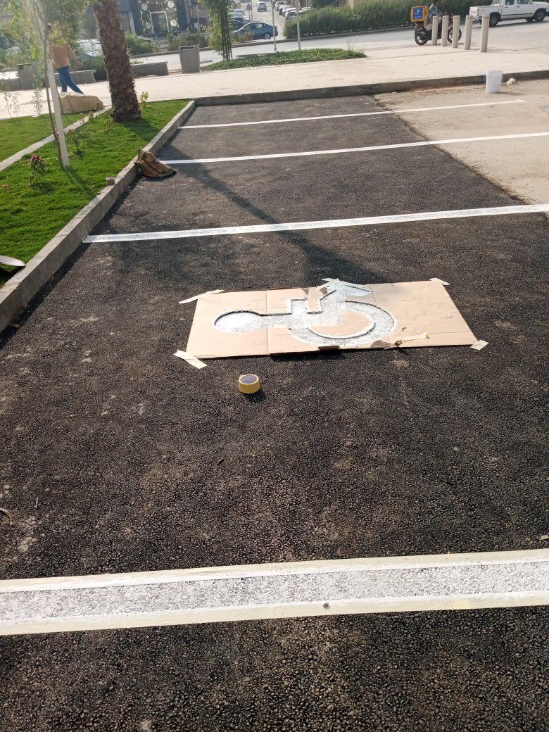 شغل اسفلت طريق شوارع مواقف وجهة عماره