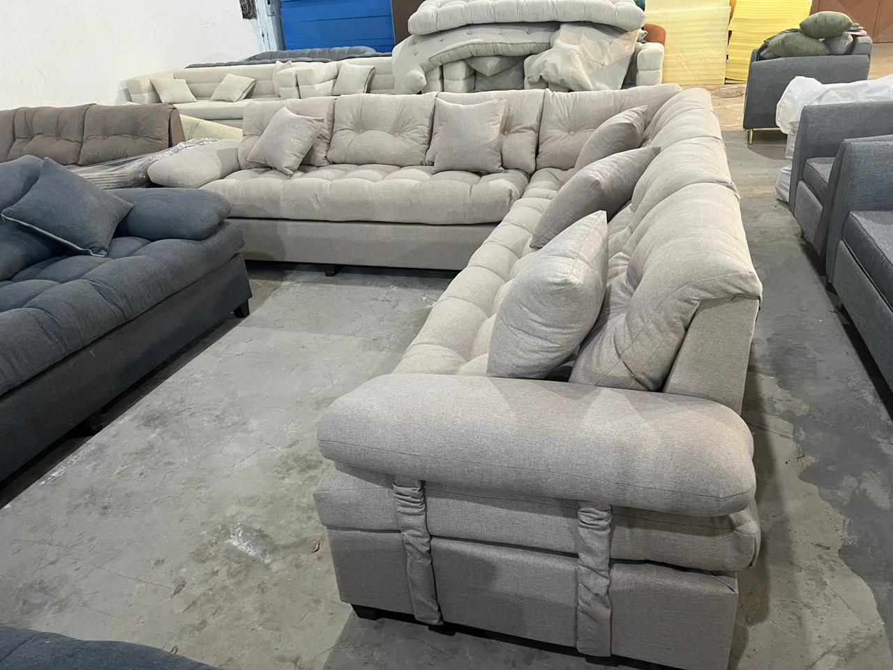 كنب جديد جاهز حرف ال و7نفر بأسعار مناسبة