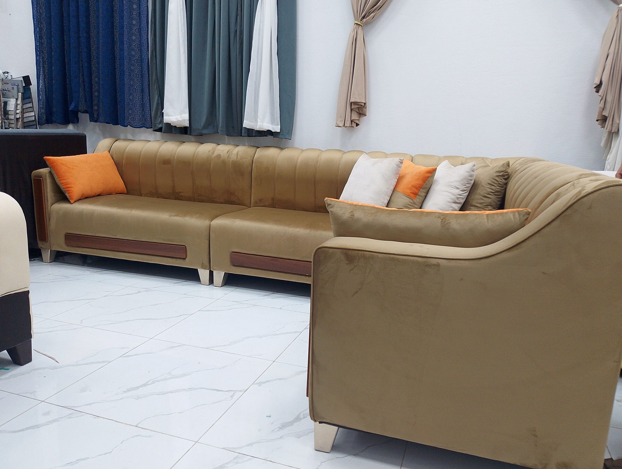 كنب زاويه جاهز للبيع مقاس 5متر 3في2 عروضات اسعر 12