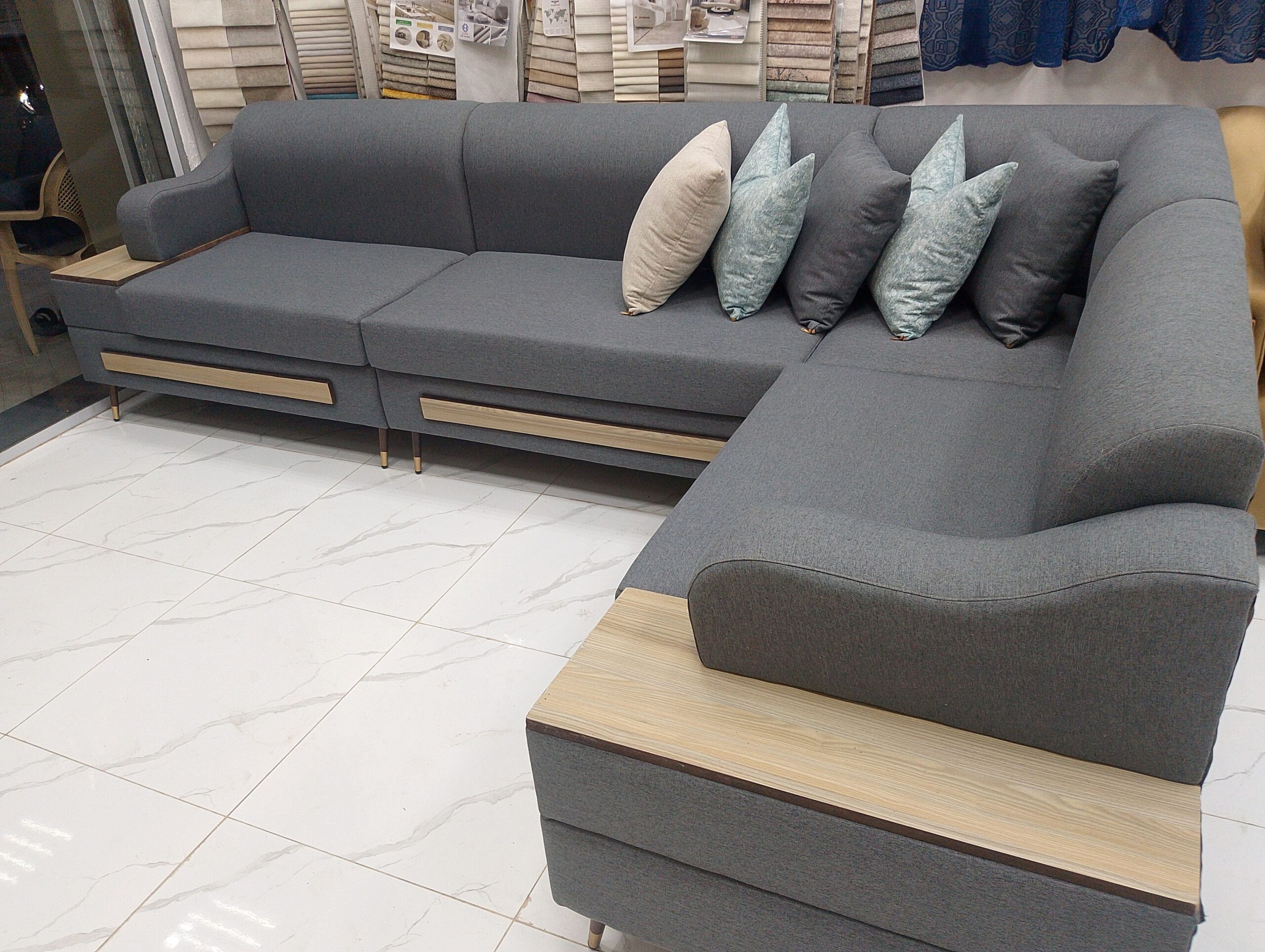 كنب زاويه جاهز للبيع مقاس 5متر 3في2 عروضات اسعر 12