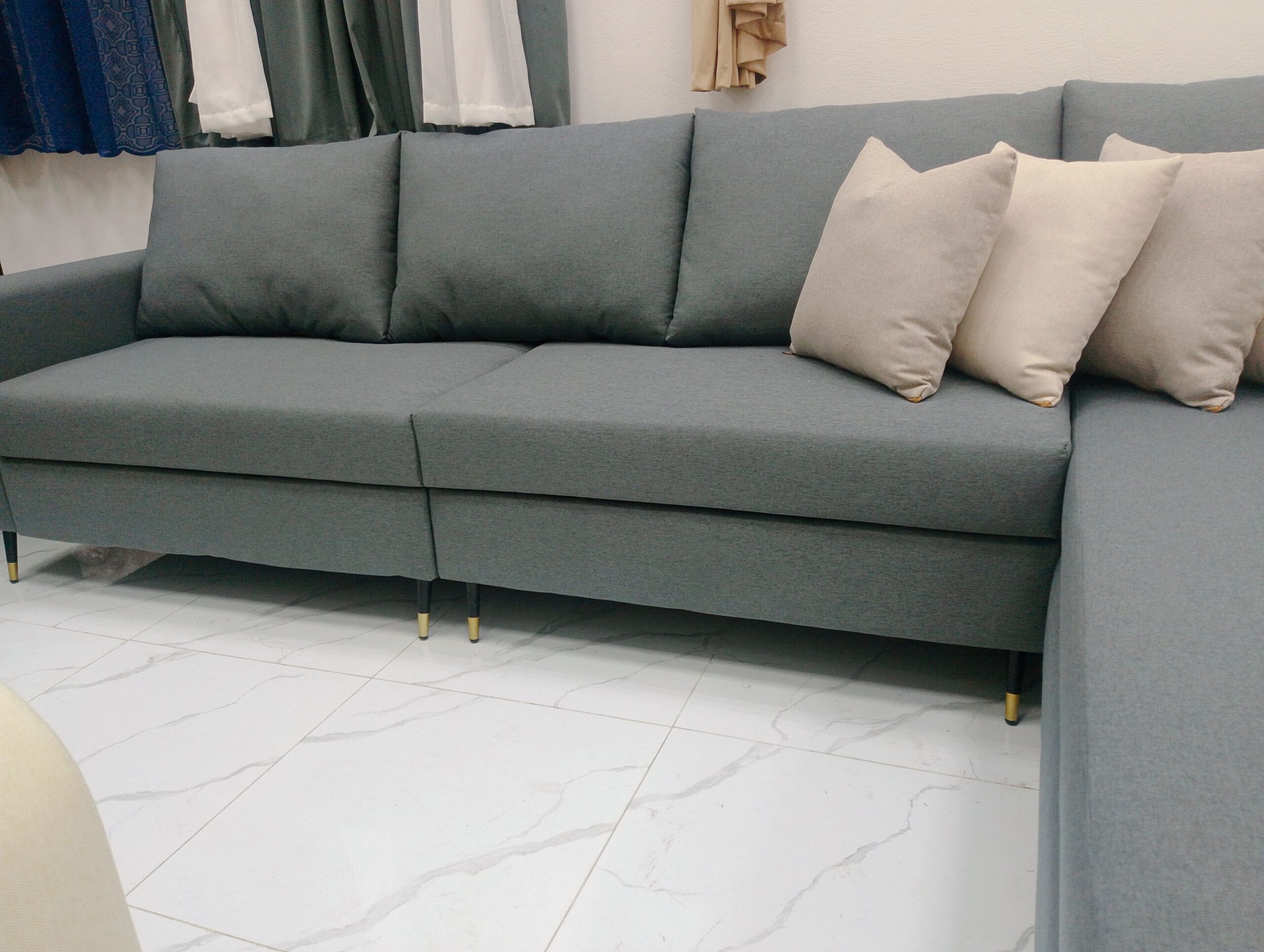 كنب زاويه جاهز للبيع مقاس 5متر 3في2 عروضات اسعر 12