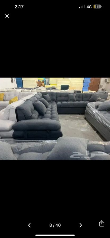 كنب جديد جاهز حرف ال و7نفر بأسعار مناسبة