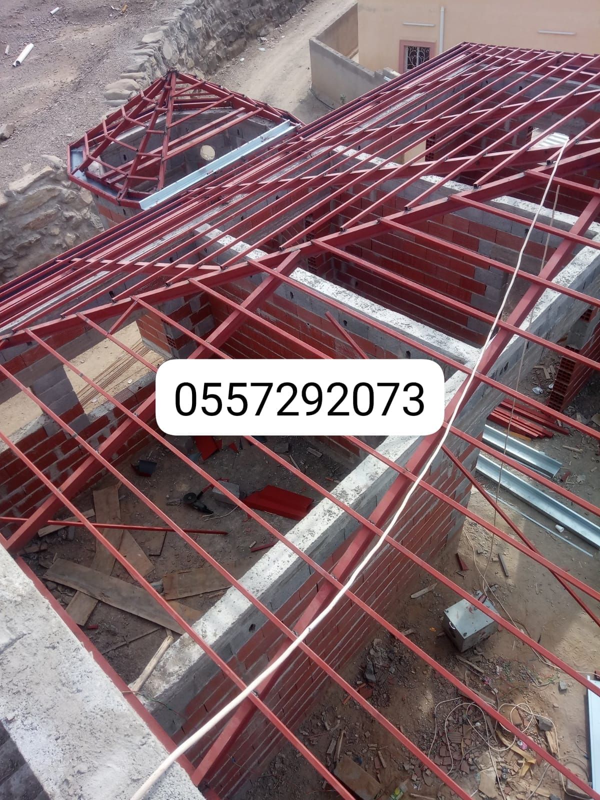 بيوت شعر مشب نار تلبيس قماش جمالون قرميد حديدوفخار