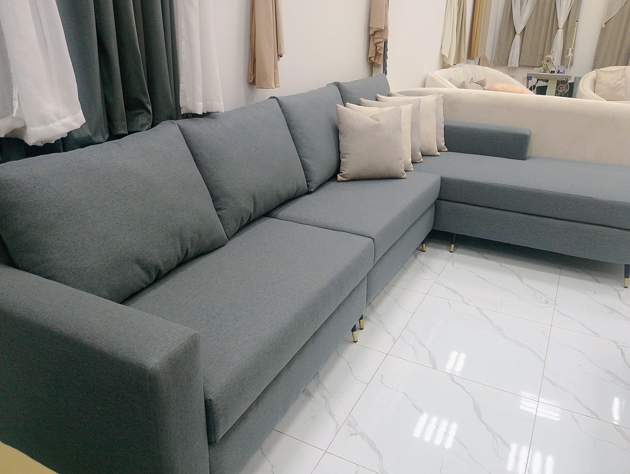 كنب زاويه جاهز للبيع مقاس 5متر 3في2 عروضات اسعر 12