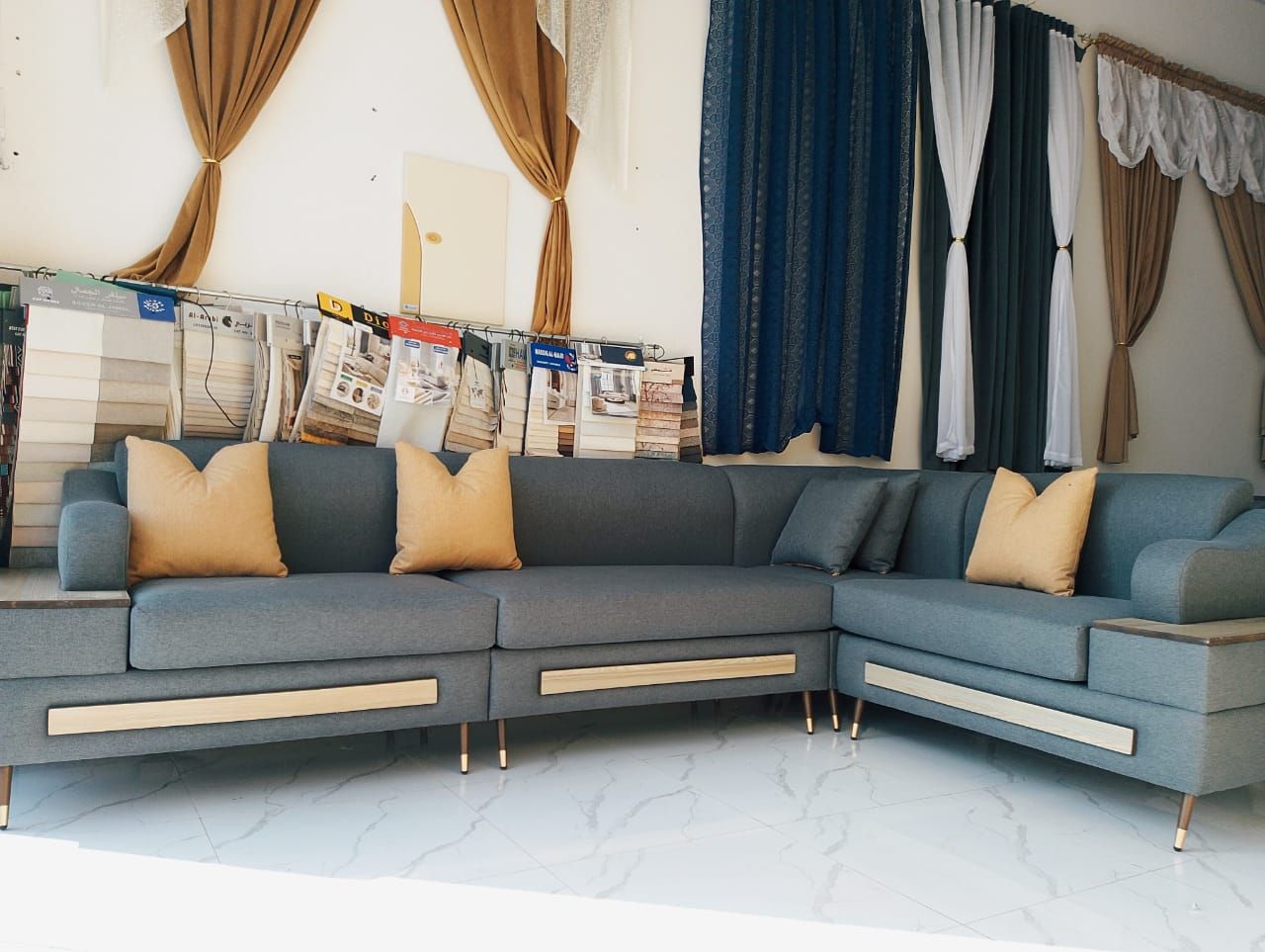 عروض كنب حرف إل بسعر 1300 شامل التوصيل داخل جده