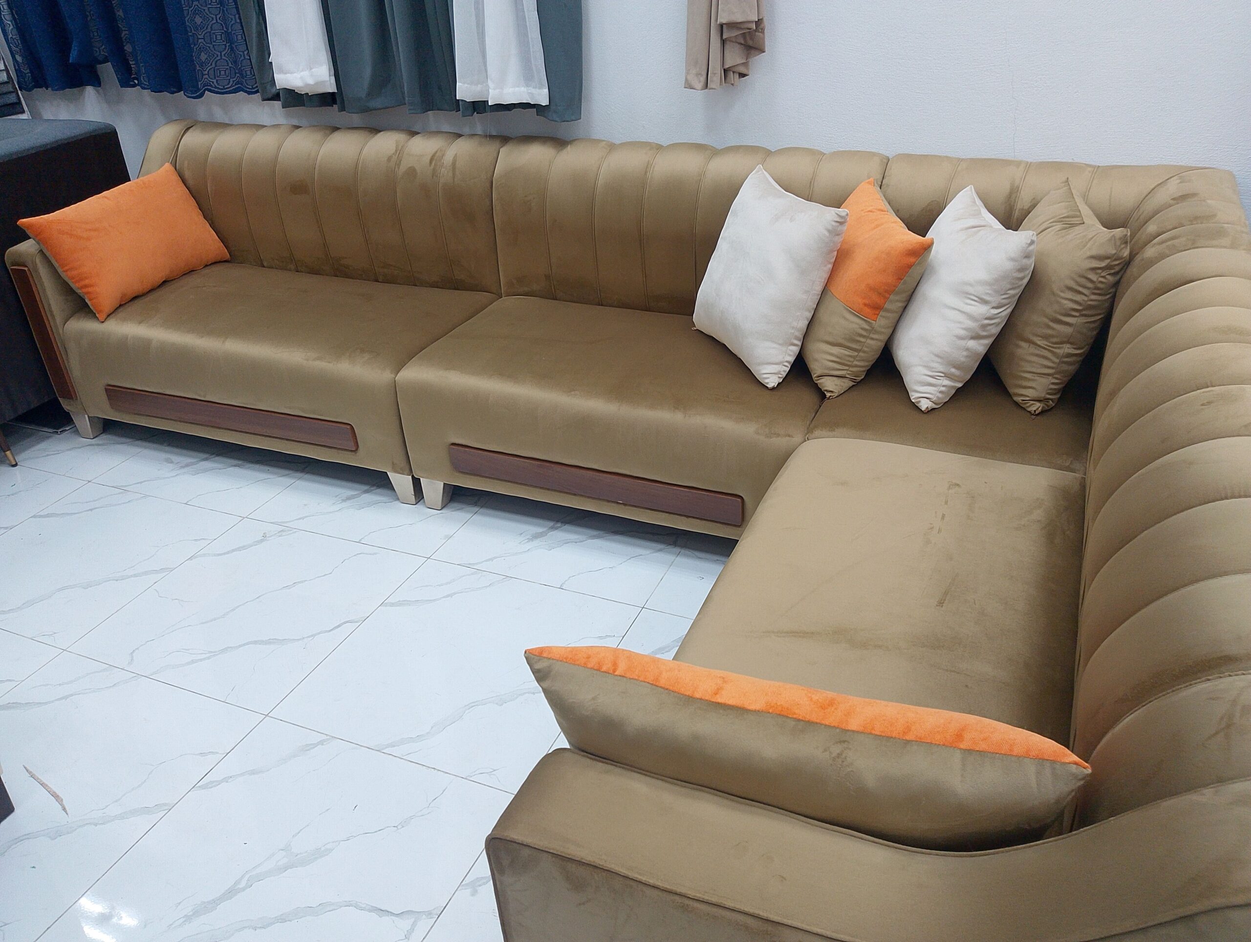 كنب زاويه جاهز للبيع مقاس 5متر 3في2 عروضات اسعر 12