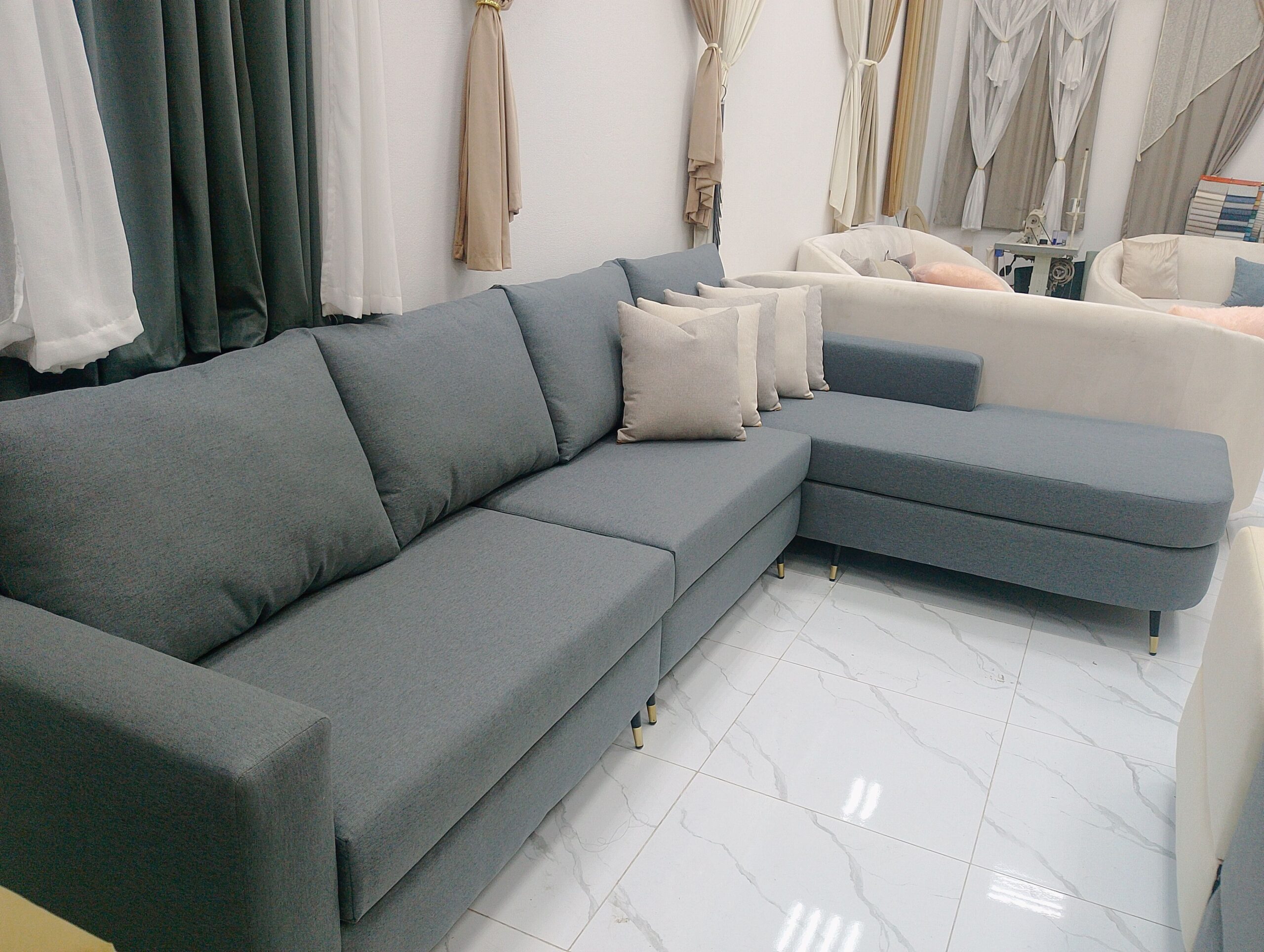 كنب زاويه جاهز للبيع مقاس 5متر 3في2 عروضات اسعر 12