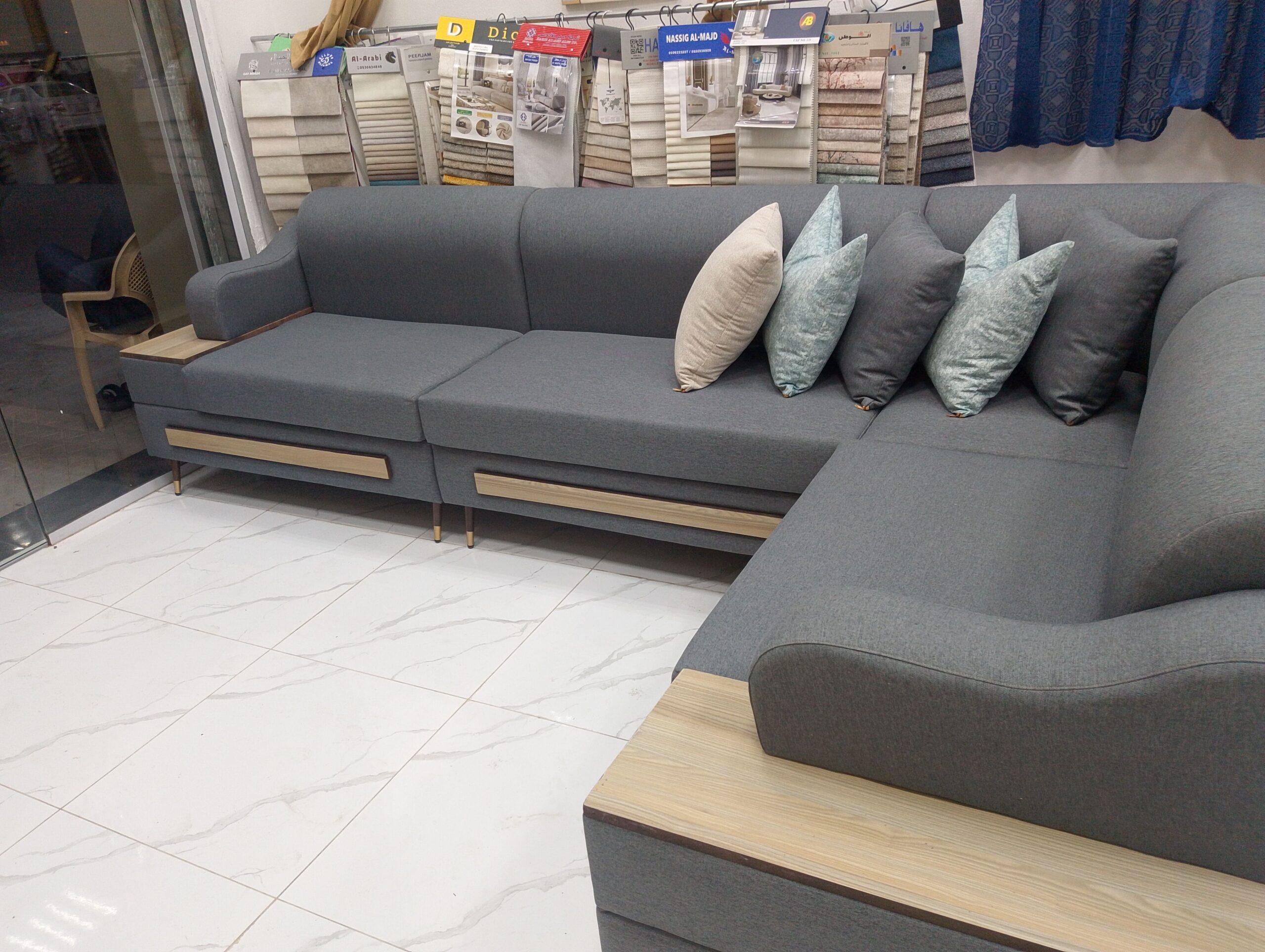 كنب زاويه جاهز للبيع مقاس 5متر 3في2 عروضات اسعر 12