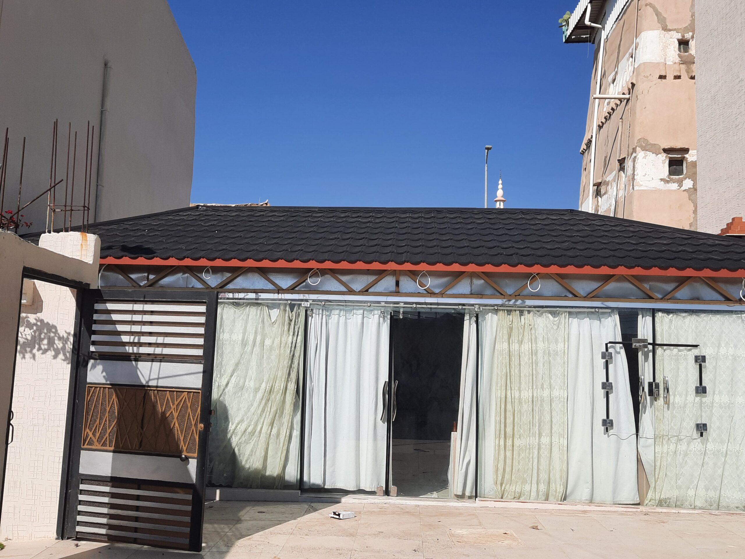 بيوت شعر مشب نار قرميد حديد تليبس قماش ٠٥٣٧٨٥٦٤٣٩