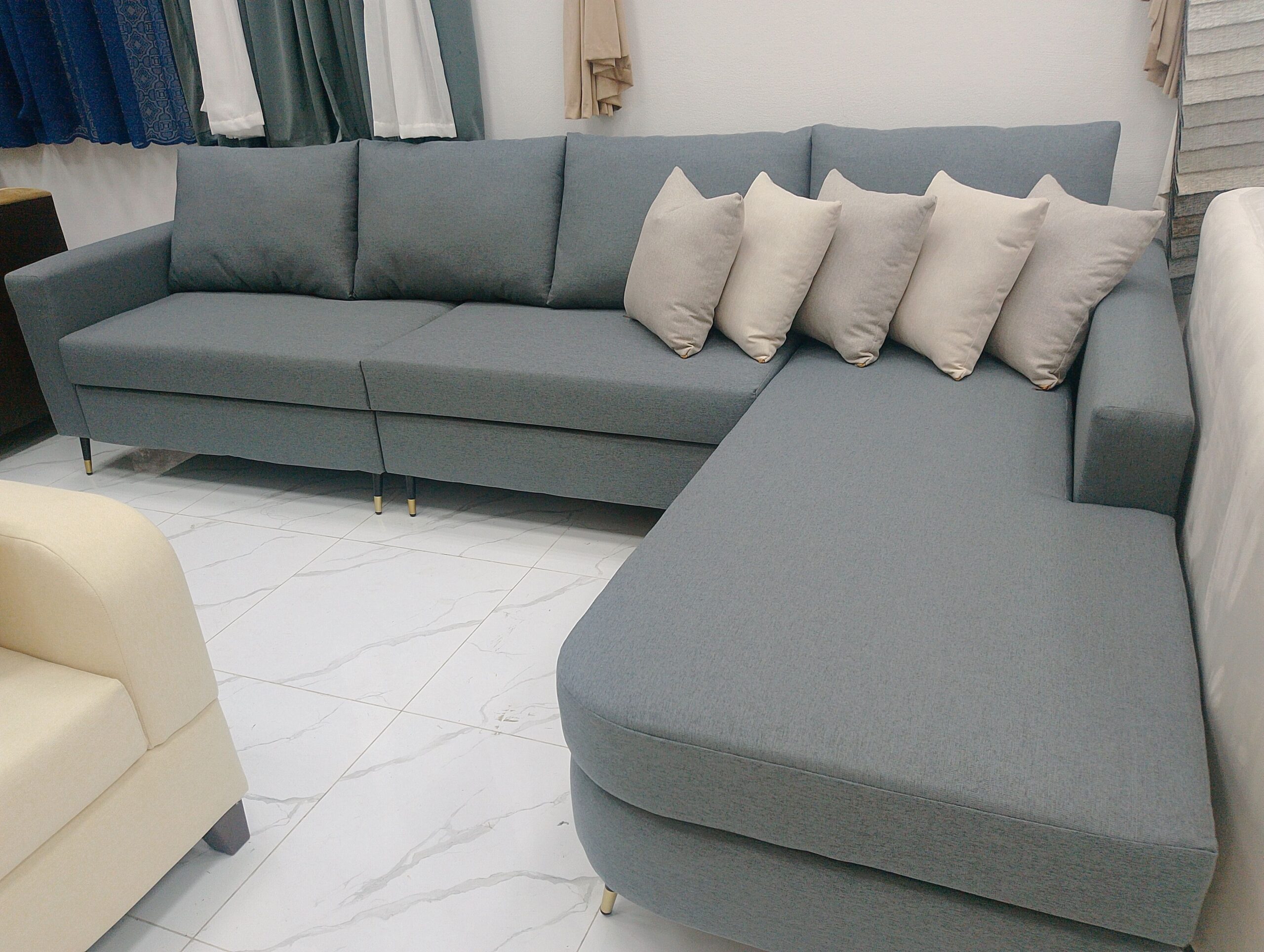 كنب زاويه جاهز للبيع مقاس 5متر 3في2 عروضات اسعر 12