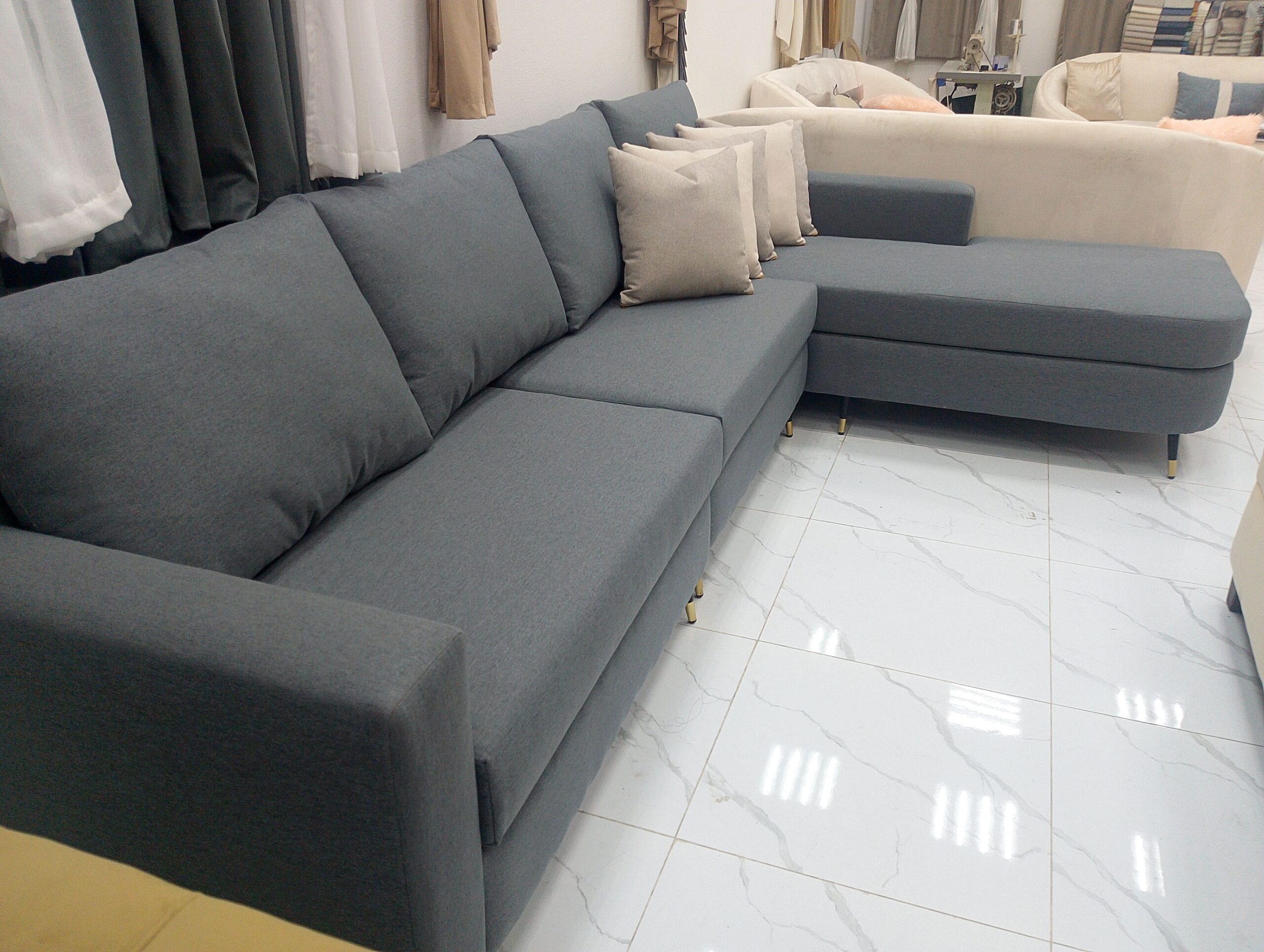 كنب زاويه جاهز للبيع مقاس 5متر 3في2 عروضات اسعر 12